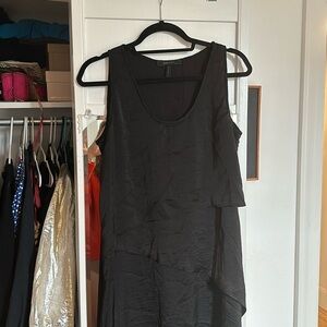 Asymmetrical black BCBGMaxAzria dress, size M.